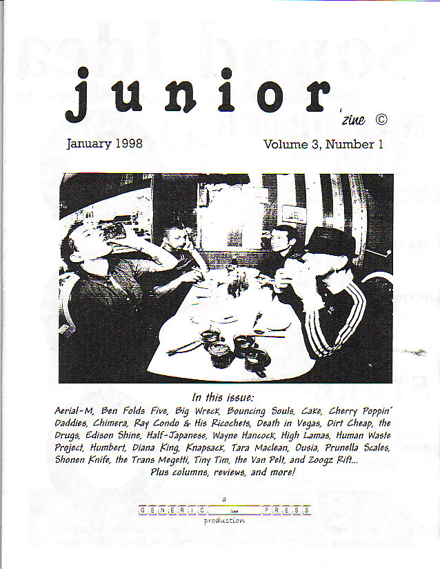 junior 'zine January 1998 issue